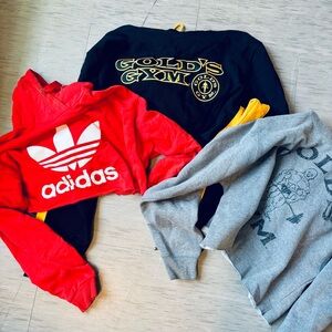 Cropped hoodies (adidas & gold’s gym)